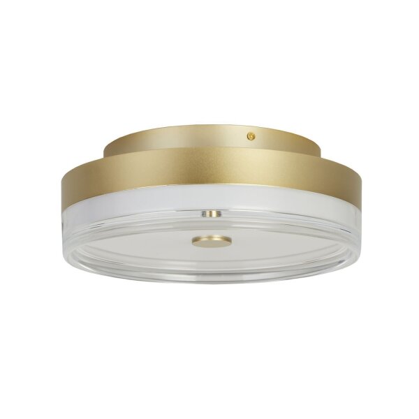 Lampe de plafonnier LED ronde en métal doré Ø30 cm 3000 K 21 W