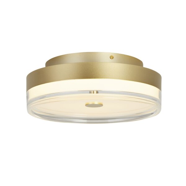 Plafonnier rond à LED en métal doré Ø40 cm 1850 lm