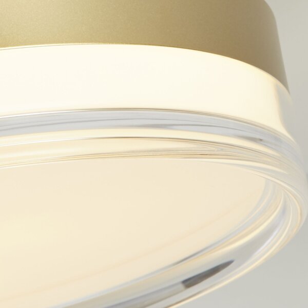 Plafonnier rond à LED en métal doré Ø40 cm 1850 lm