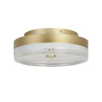 Plafonnier rond à LED en métal doré...