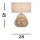 Lampe de table tissu verre anti-éblouissement 44,5 cm champagne blanc