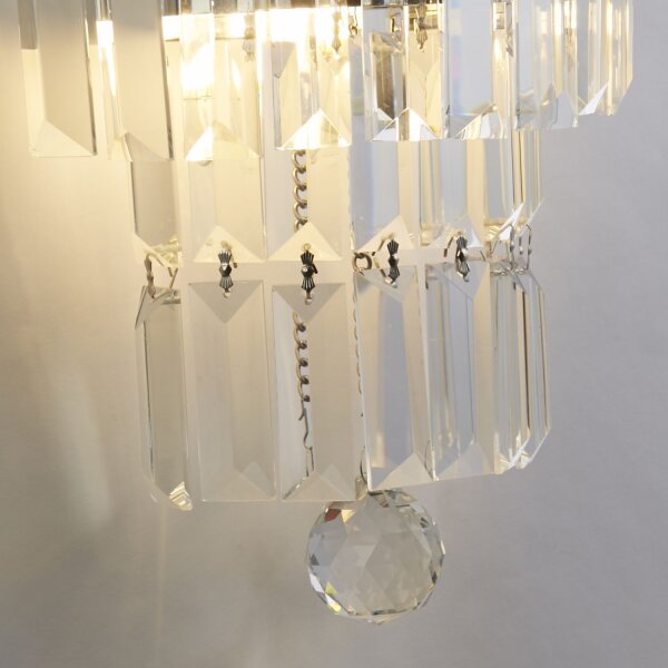 Applique murale verre métal Moderne H:30 cm E14 IP44 en chrome