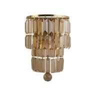 Applique verre métal E14 IP44 en laiton champagne