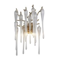 Applique murale verre métal doré H:42 cm G9...