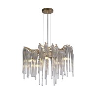 Elégante lampe à suspendre en or Pivots en...