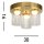 Petit plafonnier LED verre métal Ø30 cm IP44 4000 K