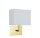 Applique murale Tissu Métal faible éblouissement H:26 cm avec interrupteur