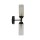 Up Down Applique noire métal verre G9 IP44 H:37 cm