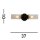 Up Down Applique noire métal verre G9 IP44 H:37 cm