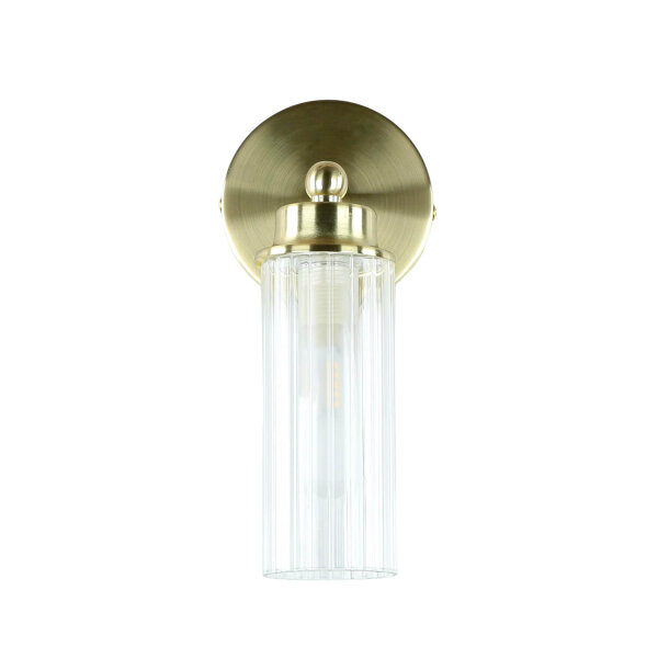 Applique en métal Abat-jour en verre G9 IP44 L:10 cm en laiton