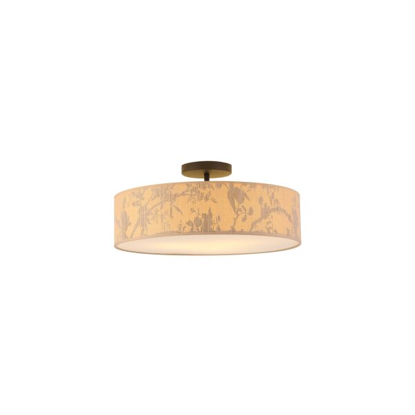 Plafonnier décoratif motif bambou E27 3-flamme