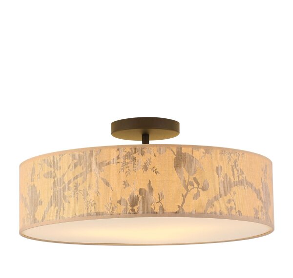 Plafonnier décoratif motif bambou E27 3-flamme