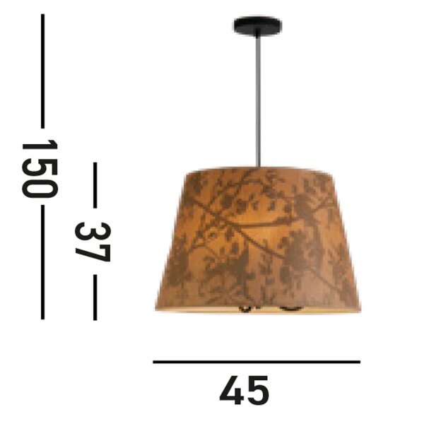 Lampe à suspendre confortable Abat-jour en papier E14 Ø45 cm 3-flammes
