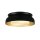 Lampe de plafonnier en métal noir doré E14 L:36,5 cm rond