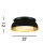 Lampe de plafonnier en métal noir doré E14 L:36,5 cm rond
