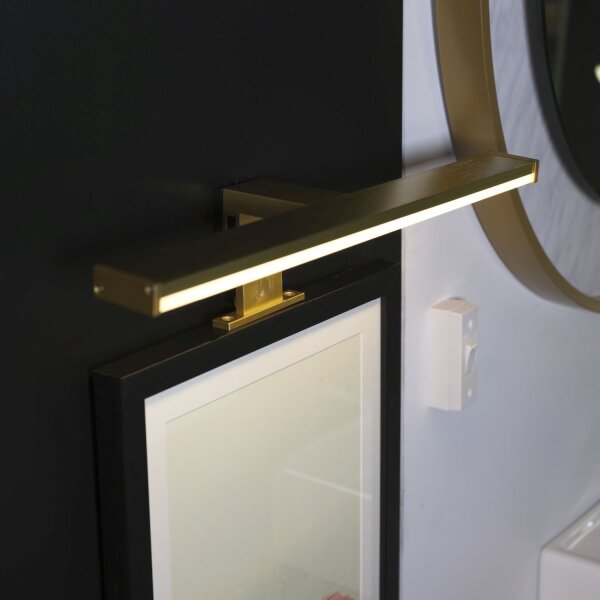 Lampe à miroir LED dorée aluminium IP44 9 W 687 lm
