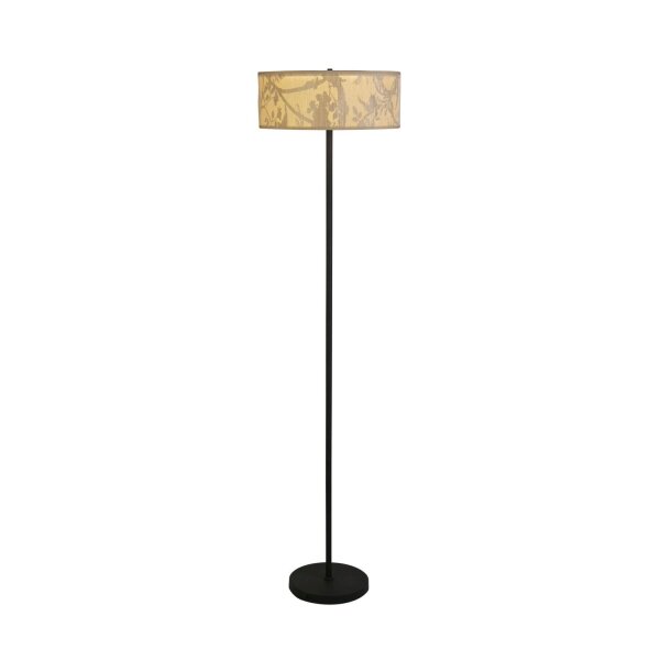 Lampadaire confortable en bambou métal 160 cm E27 à faible éblouissement