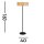 Lampadaire confortable en bambou métal 160 cm E27 à faible éblouissement