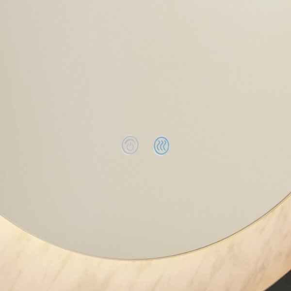 Applique LED dimmable verre métal Touch IP44 Ø80 cm