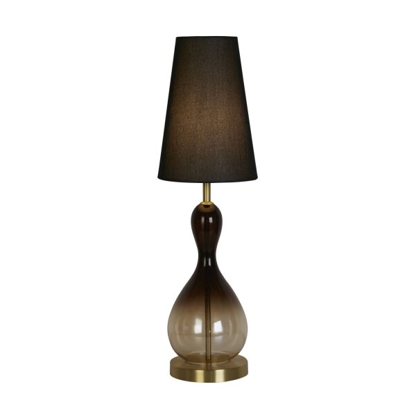Lampe de table élégante Abat-jour en tissu Verre E27 Hauteur 67 cm