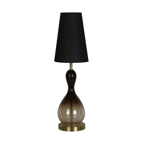 Lampe de table élégante Abat-jour en tissu Verre E27 Hauteur 67 cm
