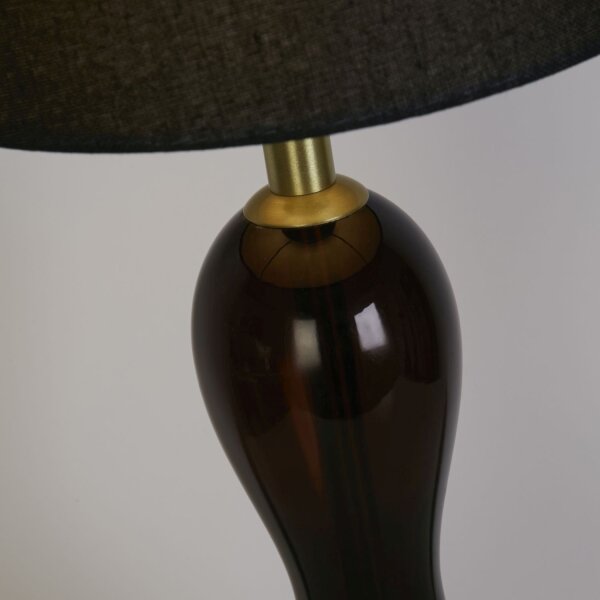 Lampe de table élégante Abat-jour en tissu Verre E27 Hauteur 67 cm