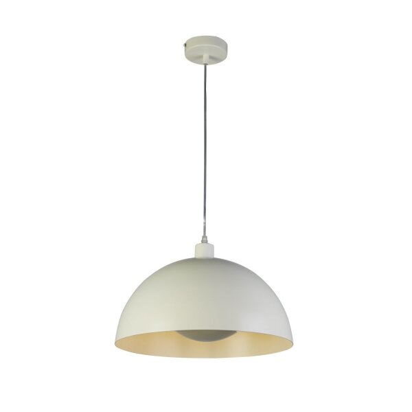 Lampe à suspendre en métal crème E27 jusquà 60 W Ø40 cm rond