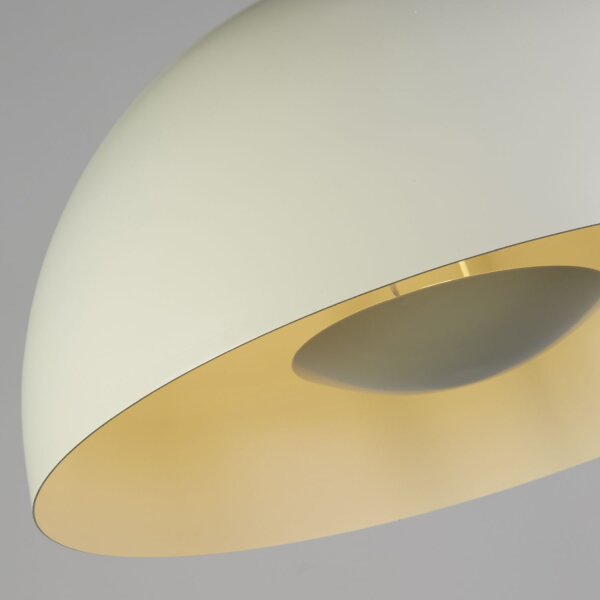 Lampe à suspendre en métal crème E27 jusquà 60 W Ø40 cm rond