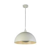 Lampe &agrave; suspendre en m&eacute;tal cr&egrave;me E27...