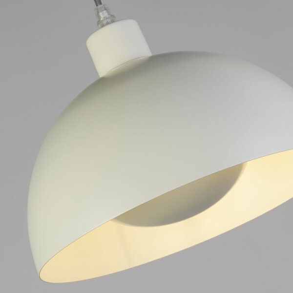 Suspension Loft E27 jusquà 60 W Ø25 cm métal crème