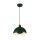 Suspension Loft E27 Ø25 cm ronde Abat-jour métallique vert