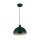 Suspension Loft E27 Ø25 cm ronde Abat-jour métallique vert
