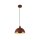 Lampe à suspendre Loft E27 Ø25 cm ronde Abat-jour métallique orange
