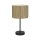 Lampe de table ronde bambou métal E14 37 cm noir naturel