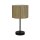 Lampe de table ronde bambou métal E14 37 cm noir naturel