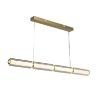 Longue lampe LED suspendue verre m&eacute;tal 109 cm...