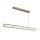 Longue lampe LED suspendue verre métal 109 cm blanc chaud