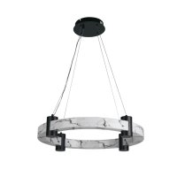 Suspension LED ronde métal résine anneau...