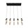 Suspension LED acier résine 1012 lm en marbre noir