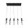Suspension LED acier résine 1012 lm en marbre noir
