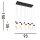 Suspension LED acier résine 1012 lm en marbre noir