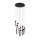 LED Lampe à suspendre Acier Résine Ø60 cm 3000 K Noir Marbre