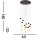 LED Lampe à suspendre Acier Résine Ø60 cm 3000 K Noir Marbre