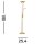 Lampadaire LED avec variateur métal verre 180 cm en laiton