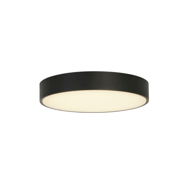 Plafonnier rond à LED noir métal L:25 cm 3000 K