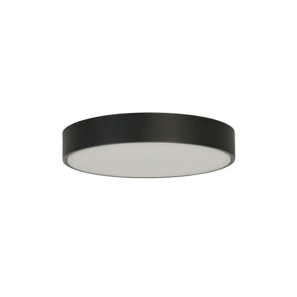 Plafonnier rond à LED noir métal L:25 cm 3000 K