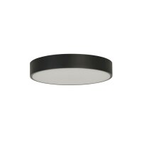Plafonnier rond à LED noir métal L:25 cm...