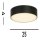 Plafonnier rond à LED noir métal L:25 cm 3000 K