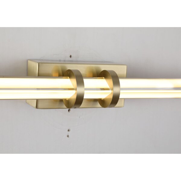 Lampe LED pour miroir en laiton 3000 K IP44 L:46,5 cm
