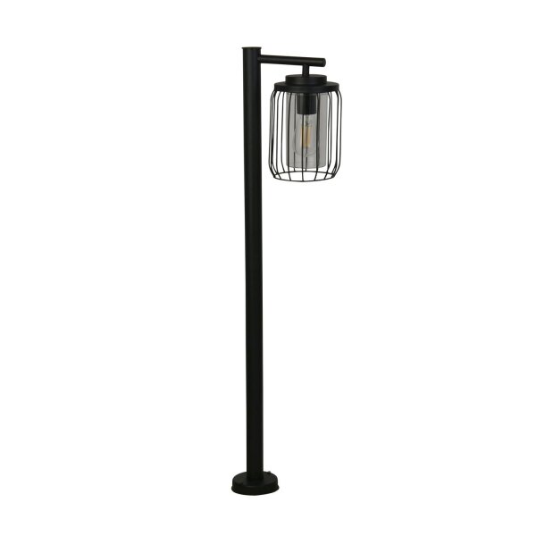 Luminaire de chemin résistant aux intempéries Aluminium IP44 E27 Noir